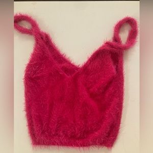 Forever21 Fuzzy Neon Crop Tank